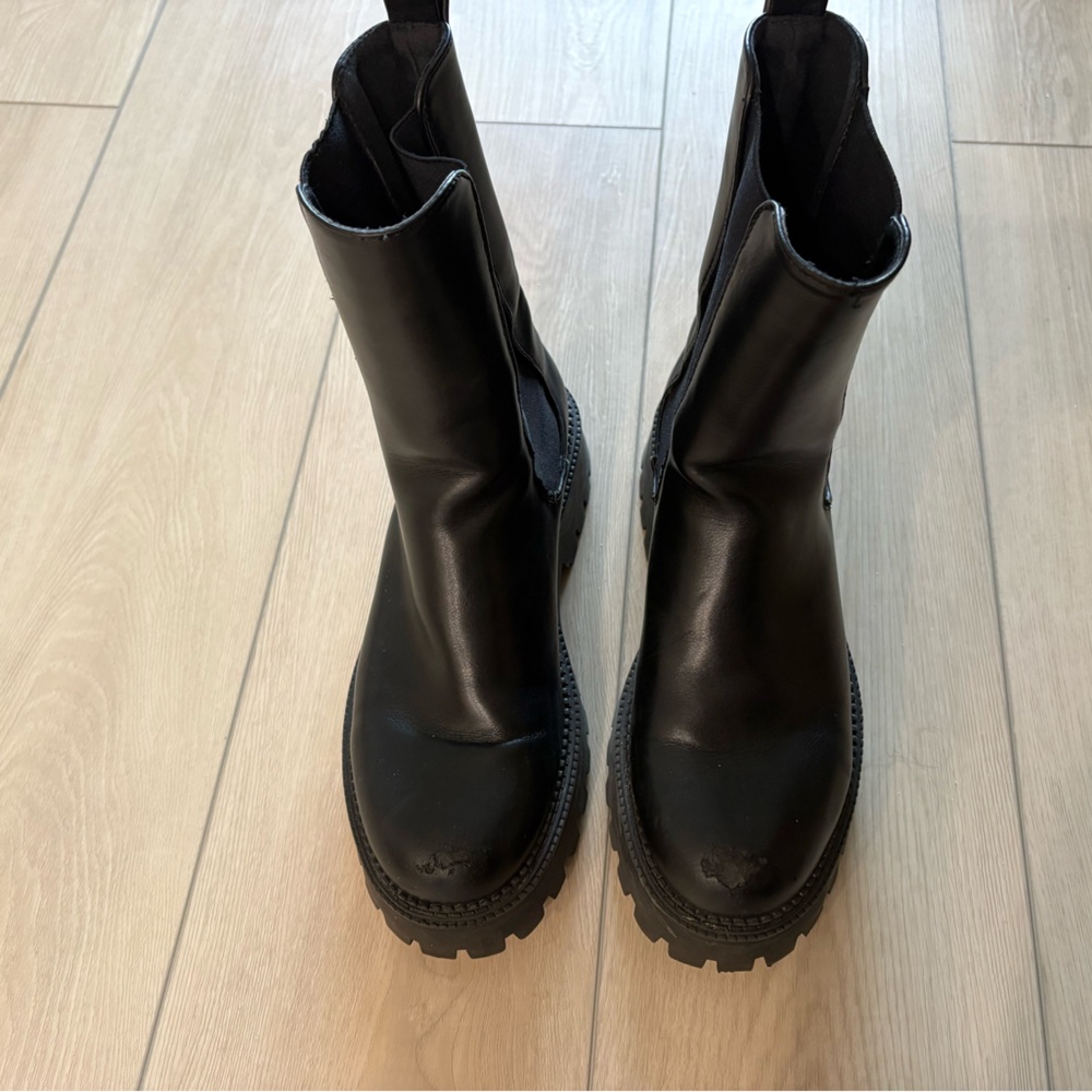 Steve Madden Black Chunky Boots